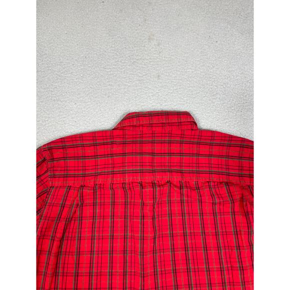 Vintage Disney Store Mens Size L Winter Red Button Up Shirt Mickey Mouse - Picture 8 of 12